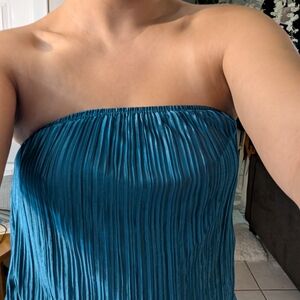 Teal Blue/Green Tube Top